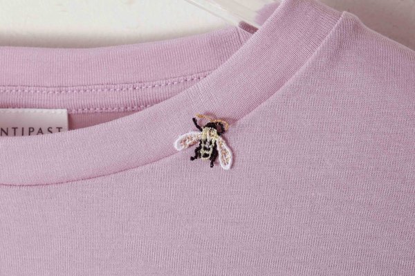 画像4: Cotton Frice T-shirts with Bee (KNT252H:LPK) (4)