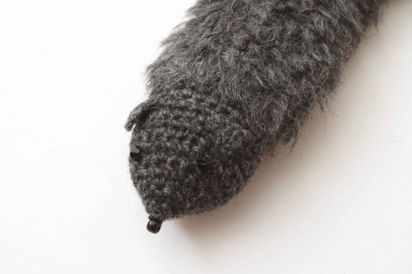 画像3: ALPACA KNIT MUFFLER (KU61A:GY) (3)