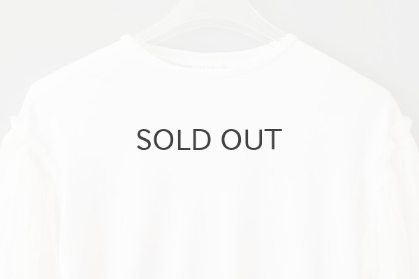 画像3: Cotton Frice T-Shirts With Mesh Sleeves KNT253 (WH) (3)