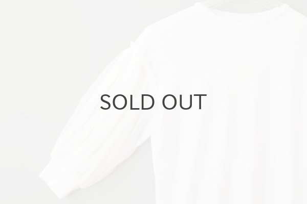 画像4: Cotton Frice T-Shirts With Mesh Sleeves KNT253 (WH) (4)