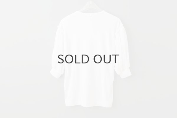 画像2: Cotton Frice T-Shirts With Mesh Sleeves KNT253 (WH) (2)