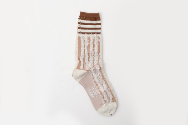 画像1: STRIPE&FRINGE SOCKS (AS-230) (1)