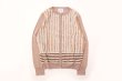 画像1: SALE!! STRIPE&FRINGE SOCK KNIT CARDIGAN (NF-104-230:BG) (1)