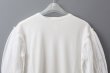 画像3: COTTON FREICE T-SHIRT w/MESH SLEEVES (KNT253A:WH) (3)
