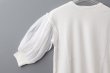 画像4: COTTON FREICE T-SHIRT w/MESH SLEEVES (KNT253A:WH) (4)