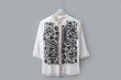 画像1: MESH WHITE CARDIGAN WITH FLOCK (MT105L-F63:WH×BK) (1)