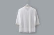 画像2: MESH WHITE CARDIGAN WITH FLOCK (MT105L-F63:WH×BK) (2)