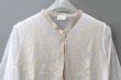 画像4: MESH WHITE CARDIGAN WITH FLOCK (MT105L-F63:WH×IV) (4)