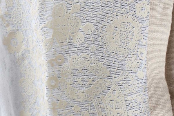 画像6: MESH WHITE CARDIGAN WITH FLOCK (MT105L-F63:WH×IV) (6)