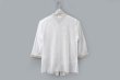 画像2: MESH WHITE CARDIGAN WITH FLOCK (MT105L-F63:WH×IV) (2)