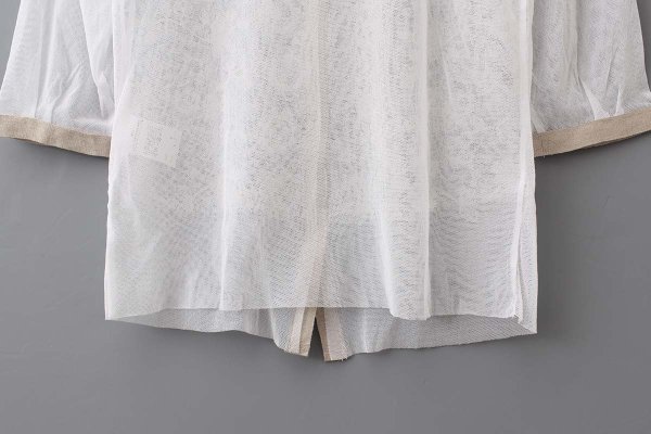 画像12: MESH WHITE CARDIGAN WITH FLOCK (MT105L-F63:WH×IV) (12)