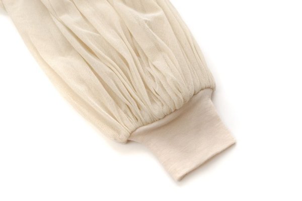 画像6: SALE15%OFF!! Wool Jersey T-Shirts With Mesh Sleeves KNT216E (IV) (6)