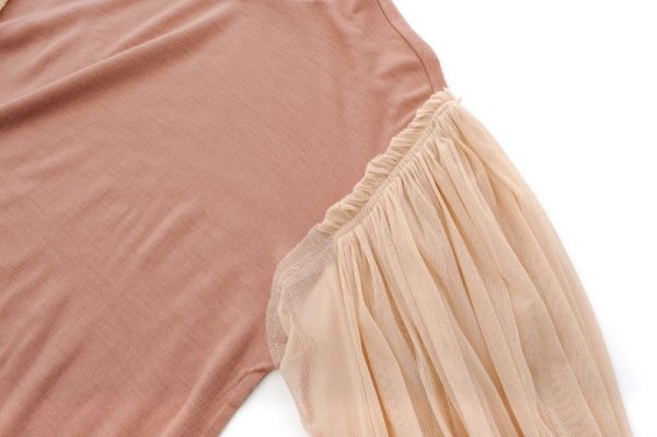 画像15: Wool Jersey T-Shirts With Mesh Sleeves KNT216D (15)