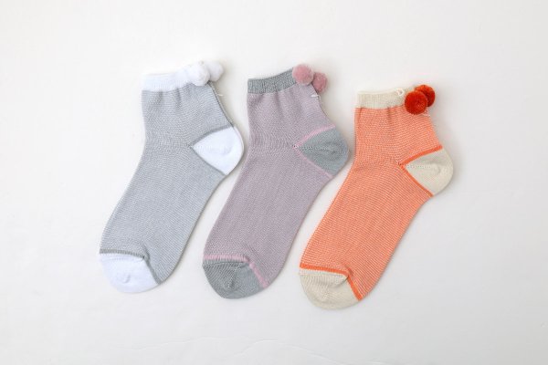 画像2: SALE20%OFF!! POM POM ソックス (HA-20) (2)