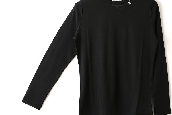 画像5: Cotton Frice crew neck T-shirts with Bee KNT0I, KNT0H(BK) (5)