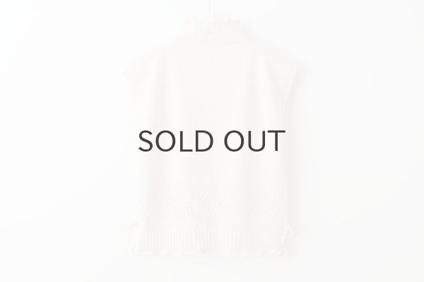 画像2: COTTON CASHMERE KNIT VEST (AU75:IV) (2)