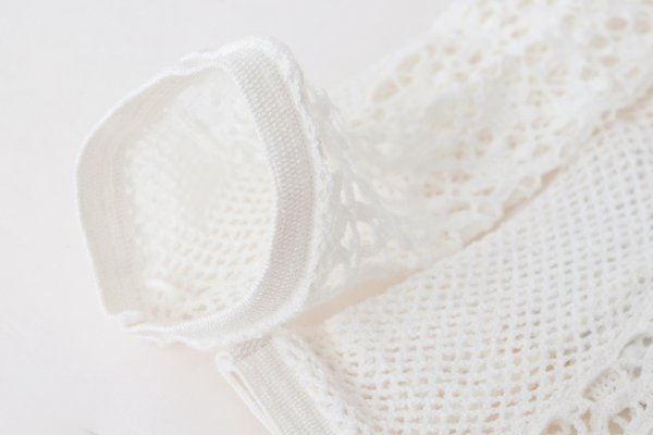 画像6: FLOWER FRONT LACE ソックス (DS-51H:WH,YW) (6)