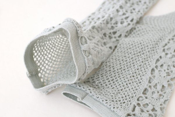 画像6: FLOWER FRONT LACE ソックス (DS-51H:GY,BK) (6)