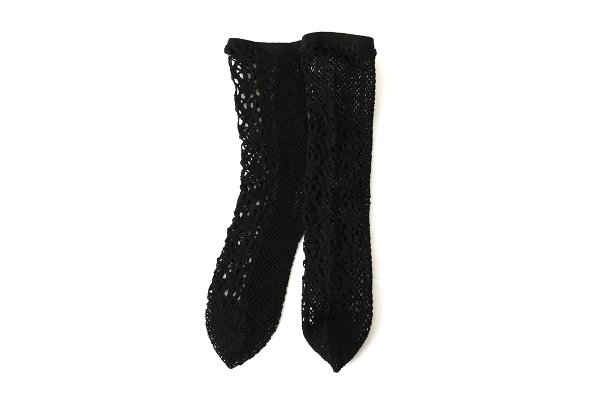 画像8: FLOWER FRONT LACE ソックス (DS-51H:GY,BK) (8)