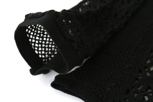 画像11: FLOWER FRONT LACE ソックス (DS-51H:GY,BK) (11)