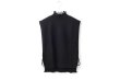 画像1: COTTON CASHMERE KNIT VEST (AU82:BK) (1)