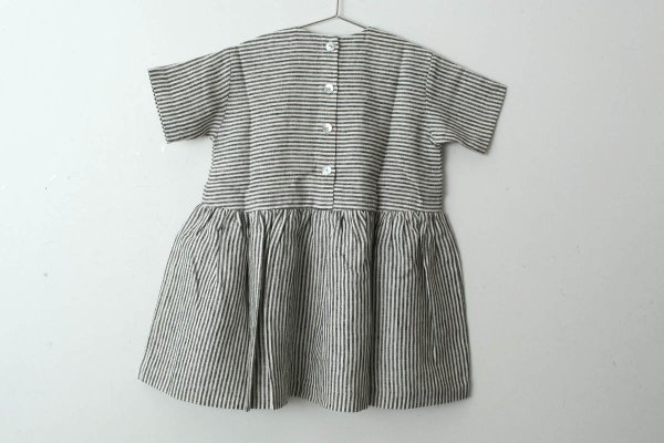 画像2: SALE60%OFF!! 子供服 Pocket dress short sleeve (GY) (2)