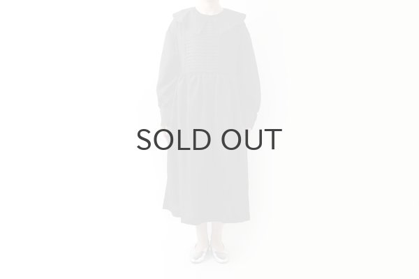 画像12: 別注!! Khadi Silk Tuck Dress (BK) (12)