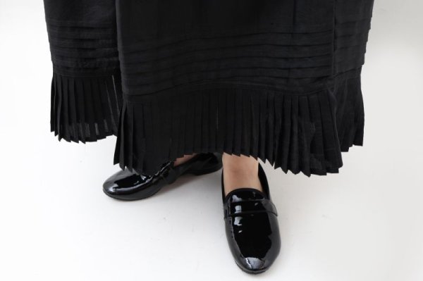 画像15: Khadi Silk Gather Tuck Skirt (BK) (15)