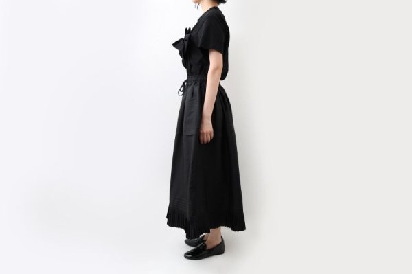 画像12: Khadi Silk Gather Tuck Skirt (BK) (12)