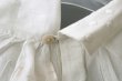 画像10: Khadi Cotton Silk Embroidery collar Tuck Blouse (OF) (10)