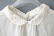 画像4: Khadi Cotton Silk Embroidery collar Tuck Dress (OF) (4)