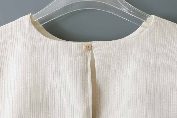 画像8: 別注!! Cotton Silk PinTuck RuffleCollar (WH) (8)