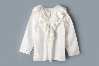 BUNON Khadi Silk Back Button Sailor Blouse BUNON Khadi Silk Back Button Sailor Blouse
