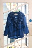 画像16: ◎Khadi Silk Ruffle Ribbon Blouse (WH/MBL) (16)