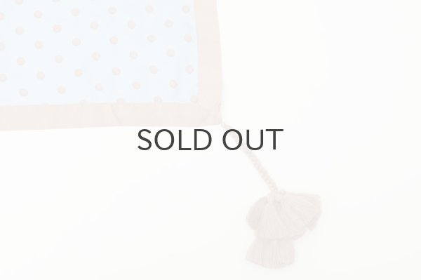 画像6: Khadi Silk Polka dots Print Tassel Scarf (DBL) (6)