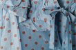 画像5: Khadi Silk Polka dots Print Frill Flare Blouse (DBL) (5)
