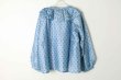 画像3: Khadi Silk Polka dots Print Frill Flare Blouse (DBL) (3)
