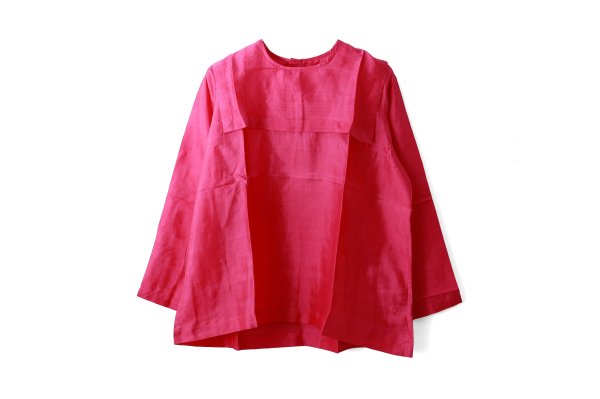 画像1: Khadi Silk Back Button Sailor Blouse (RV) (1)