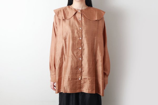 画像13: Khadi Silk Round Collar Over Blouse  (13)