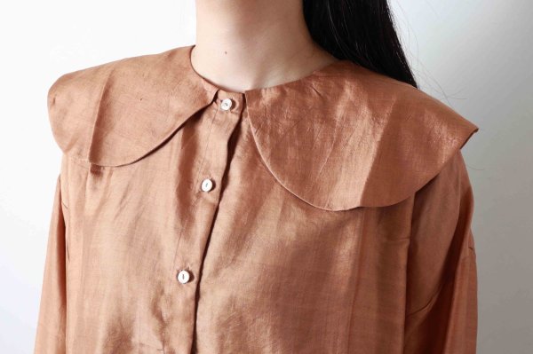 画像17: Khadi Silk Round Collar Over Blouse  (17)