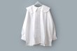 画像1: Khadi Silk Round Collar Over Blouse  (1)