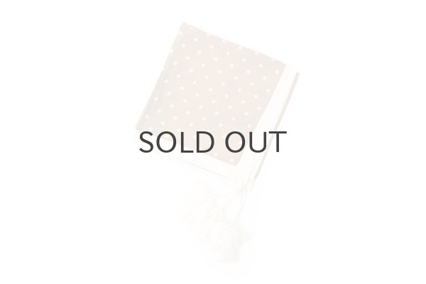 画像1: Khadi Silk Polka dots Print Tassel Scarf (BR) (1)