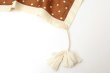 画像3: Khadi Silk Polka dots Print Tassel Scarf (BR) (3)