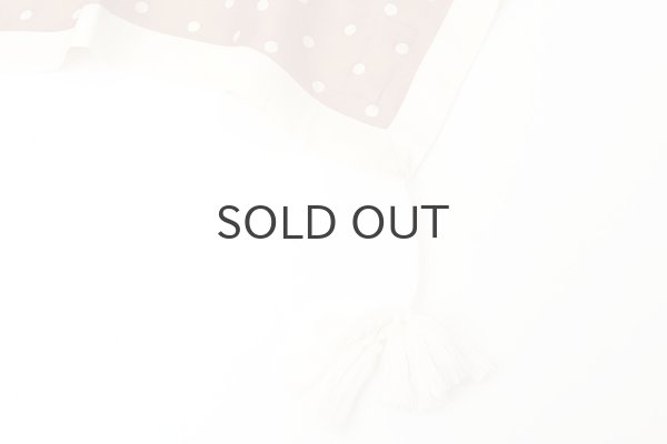 画像3: Khadi Silk Polka dots Print Tassel Scarf (BR) (3)