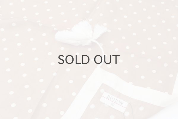 画像5: Khadi Silk Polka dots Print Tassel Scarf (BR) (5)