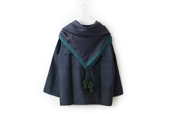 画像9: Khadi Silk Polka dots Print Tassel Scarf (CH) (9)