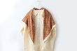 画像8: Khadi Silk Polka dots Print Tassel Scarf (BR) (8)
