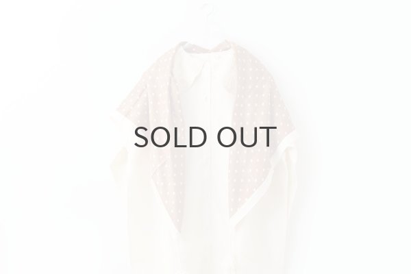 画像8: Khadi Silk Polka dots Print Tassel Scarf (BR) (8)