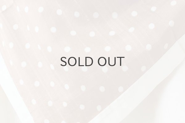 画像6: Khadi Silk Polka dots Print Tassel Scarf (BR) (6)