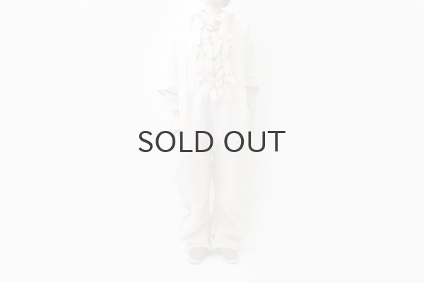 画像15: Khadi Linen Tuck Collar Blouse (EC) (15)